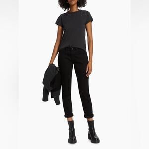 rag & bone Women’s Sz 25 Dre Low-Rise Slim Boyfriend Jeans in Aged Black